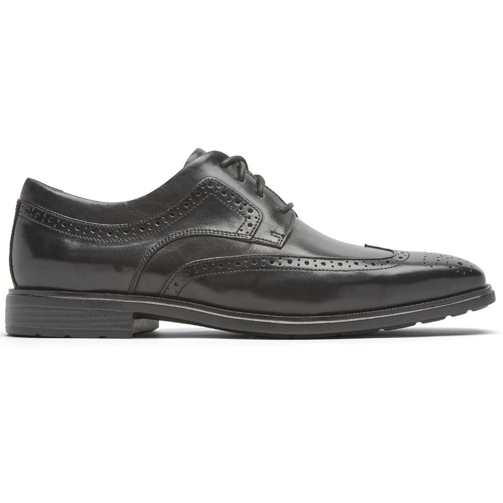 Zapatos De Vestir Rockport Hombre Mexico - Dres Sports Business 2 Wingtip Negros - SWVUX5180